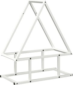 vidaXL fehér hidegen hengerelt acél tűzifatároló 50x25x60 cm