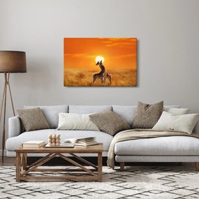 Kép - Zsiráfok a Serengeti Nemzeti Parkban (90x60 cm)