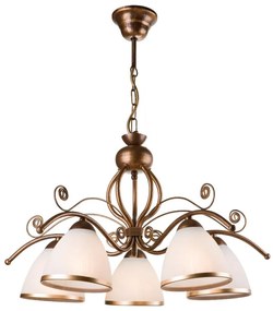 Brilagi - LED Csillár láncon ANTICO 5xE27/60W/230V bronz patina