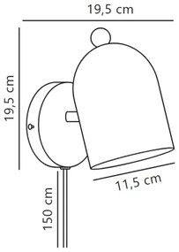 Nordlux - Fali spotlámpa GASTON 1xE27/15W/230V fehér