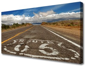 Vászonfotó Way of the Desert Highway 140x70 cm