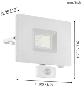 Eglo 33159 - LED reflektor érzékelős FAEDO 3 LED/50W/230V IP44