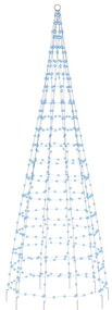 kék LED karácsonyfa zászlórúdra 550 LED 300 cm