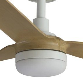 FARO 33816WT-20 - LED Dimmelhető ventilátor PUNT M LED/18W/230V barna/fehér átm. 132 cm WT + távirányító