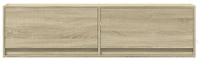 sonoma tölgy színű fali TV-szekrény LED-ekkel 140 x 31 x 38 cm