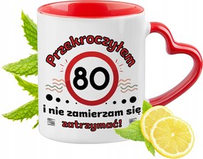 Születésnap 80 80-es 80-as évek Piros Bögre Szív Alakú Füllel Ajándék