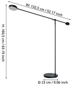 Eglo 900354 - LED Dimmelhető állólámpa CLAVELLINA LED/24W/230V