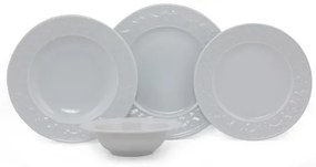 24 részes fehér porcelán étkészlet
