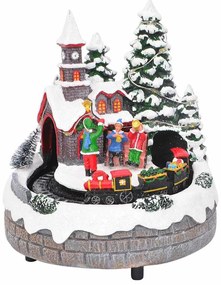 Karácsonyi Asztaldísz Sokszínű 16 x 16 x 19 cm Gyanta