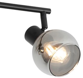 Okos mennyezeti lámpa fekete füstüveggel, 4 Wifi P45 - Vidro