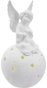 LED karácsonyi dekoráció LED/0,4W/2xAA kerámia angyal