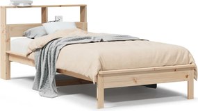 vidaXL tömör fenyőfa könyvespolcos ágy matrac nélkül 100 x 200 cm