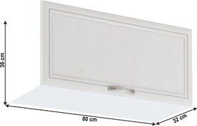 Felsőszekrény G80K, fehér/sosna Andersen, SICILIA