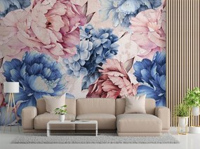 Gario Fotótapéta Bazsarózsák pasztell akvarell Anyag: Vlies, Méret: 100 x 70 cm