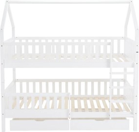 Montessori emeletes ágy, fehér, VENITA TYP 2