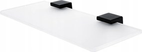 Nimco Kibo fekete fürdőszobai polc, üveg, matt, 30 cm Ki-14091B-30-90