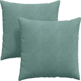 vidaXL Kanapé párnák 2 pcs Tengeri Zöld 60 x 60 cm Bársonyos szövet