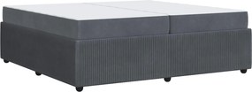 vidaXL Ágykeret matracmal Sötétszürke 200 x 200 cm szövet
