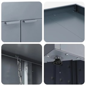 Kukás Tároló Virágzó Tetővel Egyszemélyes 240L Kukához