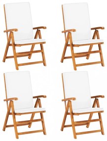 5 részes tömör tíkfa kerti étkezőgarnitúra párnákkal