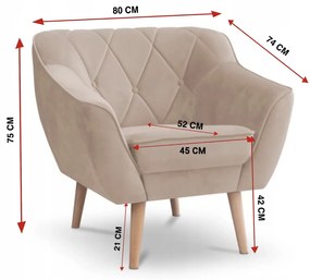 Wilsondo DEANA fotel - bézs