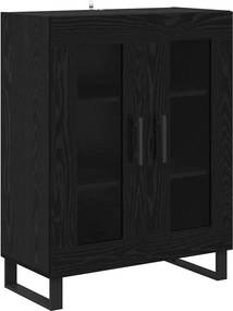 vidaXL Széf Fekete tölgy 69,5 x 34 x 90 cm Faanyag