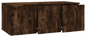 füstös tölgy színű szerelt fa TV-szekrény 80 x 34 x 30 cm