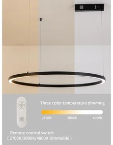 Immax NEO 07215L-LED Dimmelhető csillár zsinóron FINO 60W/230V 80cm fekete Tuya + távirányító