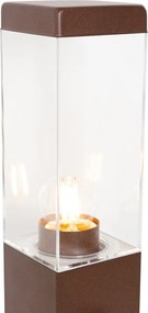 Kültéri lámpa rozsdabarna 80 cm foglalattal IP44 - Malios