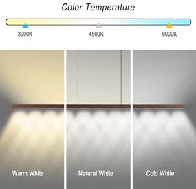 Immax NEO 07309L-LED dimmelhető drótkábeles csillár érzékelővel MADEIRA 37W/230V 157 cm dió