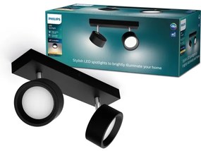 Philips - LED Spotlámpa BRACIA 2xLED/5,5W/230V fekete