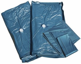 Dekoratív Fehér Bőr Vízágy LED Világítással 140 x 200 cm NANTES Beliani