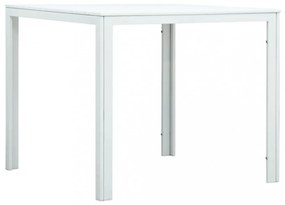 fehér fautánzatú HDPE dohányzóasztal 78 x 78 x 74 cm