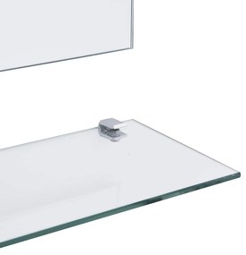 edzett üveg falitükör polccal 80 x 60 cm