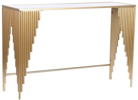Luxe Doré Arany design konzolasztal tükrös asztallappal