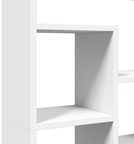 fehér szerelt fa könyvespolc 72 x 20 x 120 cm