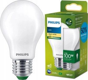 Led izzó E27 A60 7.3W 100W 1535lm 210lm/W 2700K Meleg A-osztály Philips
