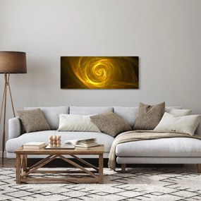 Absztrakt sárga spirál képe (120x50 cm)
