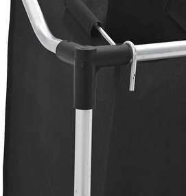 fekete acél szennyesszortírozó 3 zsákkal