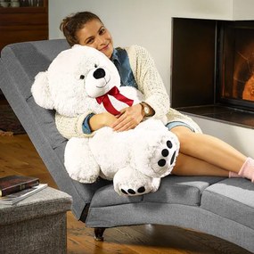 Deuba® Teddy mackó szívvel XXL 150 cm - fehér