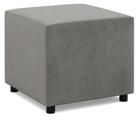 Zeus puff, bársony, 50x50, világosszürke