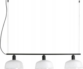 Faro Tatawin M lineáris függeszték, fehér, 3xE27, üveg/acél, 2 m hosszú