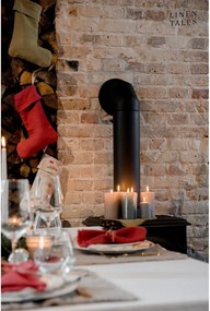 Textil Mikulás zokni Christmas Print – Linen Tales