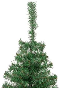 Mű karácsonyfa LED -es lámpákkal Zöld 180 x 40 cm PVC