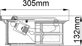 Elstead Lighting BEACON SQUARE KL-BEACON-SQUARE-F-OZ Süllyesztett mennyezeti lámpa 2x60W/E27 IP44