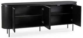 Ovális Komód Fekete Színben. BECK ELITE 200 cm.