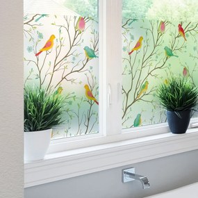 Ablakmatrica 200x40 cm Birds in the Forest – Ambiance