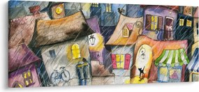 Kép - esős este (120x50 cm)