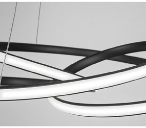 Nova Luce MENTON több ágú függeszték, fekete, 3000K melegfehér, beépített LED, 43W, 3013 lm, 9147112