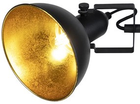 Ipari állólámpa fekete arannyal 3-lámpás - Tommy